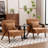 Juriana Mid Century Modern Upholstered Solid Wood Accent Armchair with an Extra Pillow-164805224