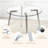 Allisandra Round Unfinished Glass Top Metal Base Dining Table-188628562