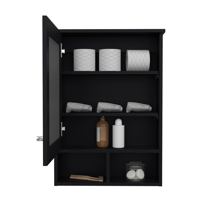 Armoire à pharmacie Gibson, salle de bain, Noir