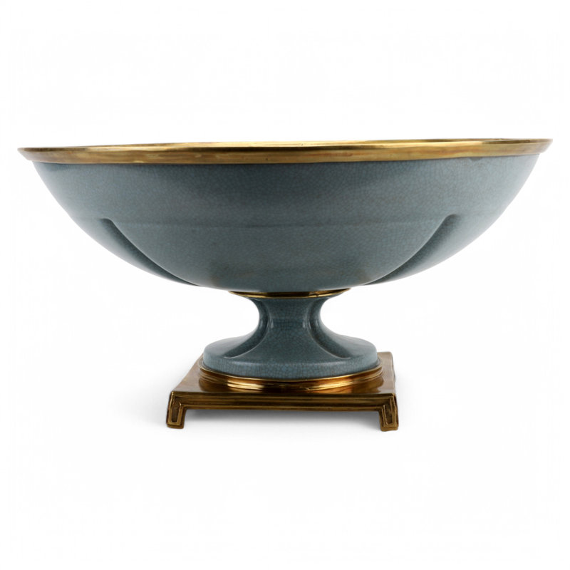 Porcelain Bowl With Bronze