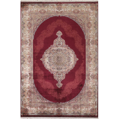Tapis oriental traditionnel bourgogne 7 x 10