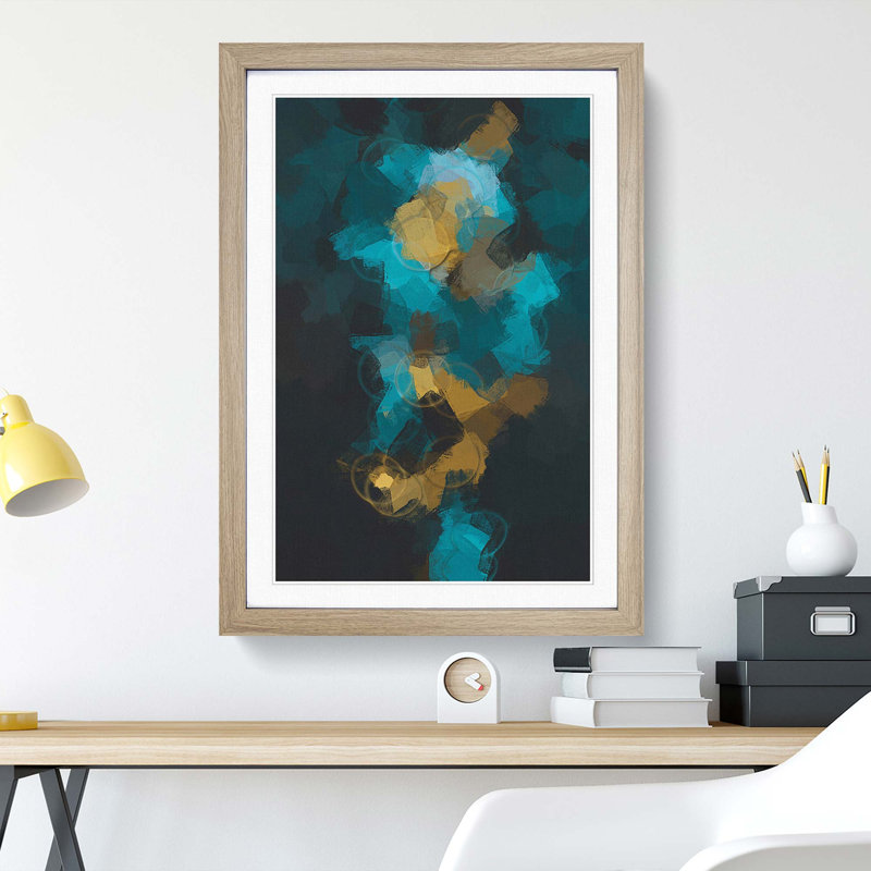 Light Blur in Abstract - Picture Frame Graphic Art Print, Oak Framed, 36cm H x 27cm W x 2cm D