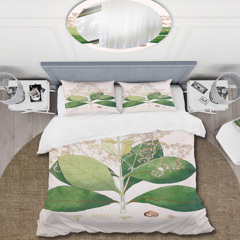 Vintage London Plants III - Ensemble de housse de couette Farmhouse - Microfibre de polyester