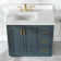Gazsi 36" Single Bathroom Vanity Set with Grain White Engineered Stone Countertop without Mirror
