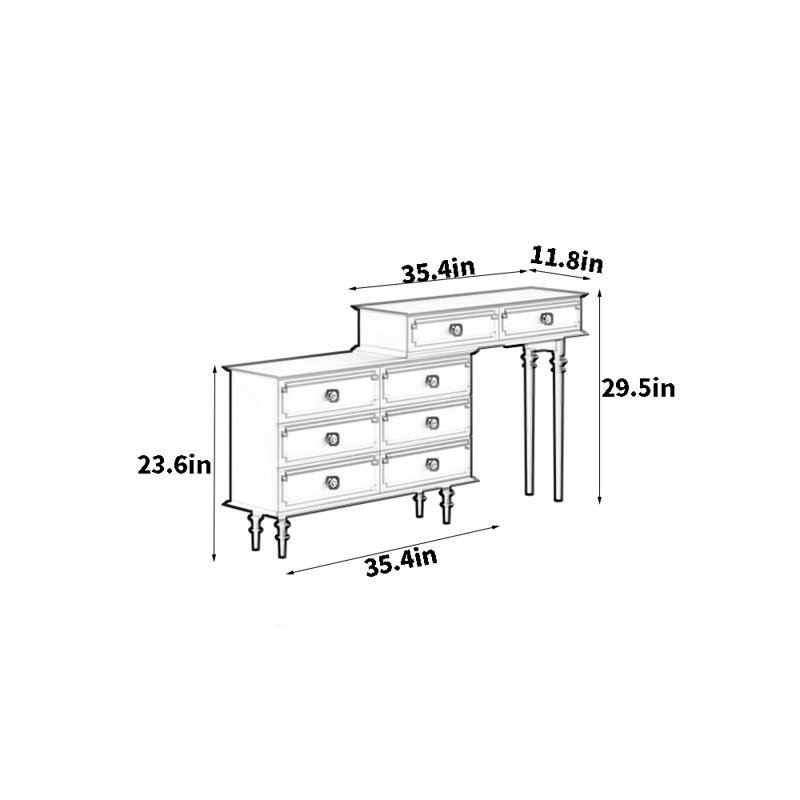 Commode rétractable rétro