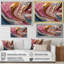 Décoration murale abstraite fluide or rose I - encre liquide-1604583340-1604583336