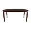 Mango Veneer Dining Table, Dark Cherry Finish, Separate Extension Leaf, 6 Piece Wood Table With Color