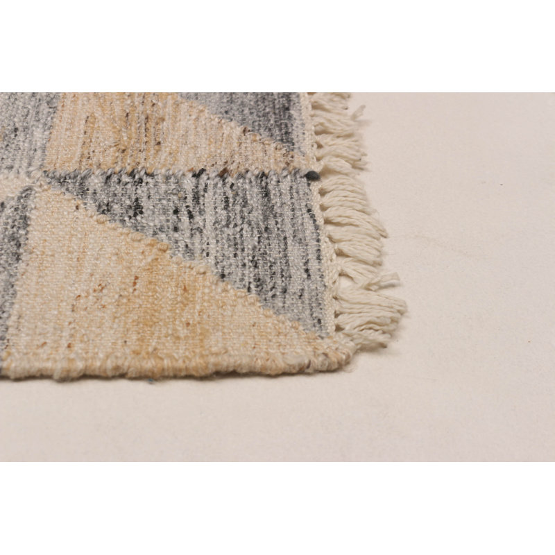 Ankara FW Beige, Grey Kilim 5'1" x 8'1"