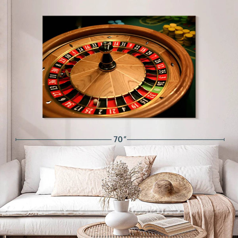 Table de roulette classique, H 34 po x l 51 po