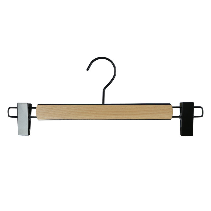 Cintres en bois avec pinces pour jupe / pantalons, 1
