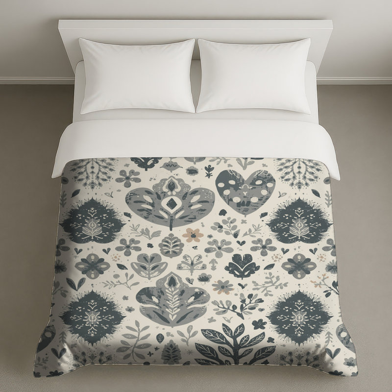 Housses de couette à motif floral, Lit simple