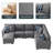 Flexible Combination Module Reversible Sectional Sofa-3881596