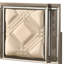 Lit double: champagne foncé, DEL, rangement, cuir synthétique Delight Grace
