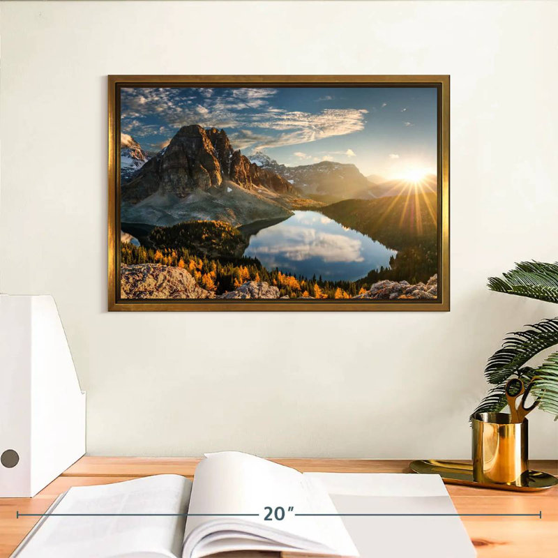 Lac Magog, Cadre flottant doré, 13 po x 9 po