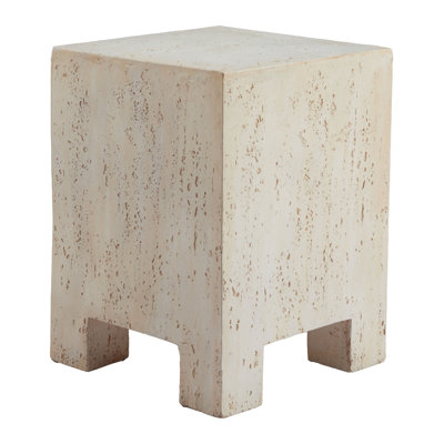 Bavisha Side Table Beige by Gracie Oaks