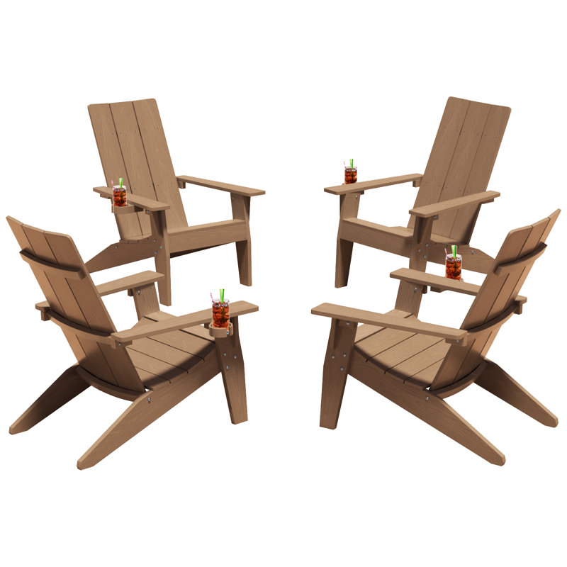 Chaise Adirondack en plastique Yeagertown, Teck