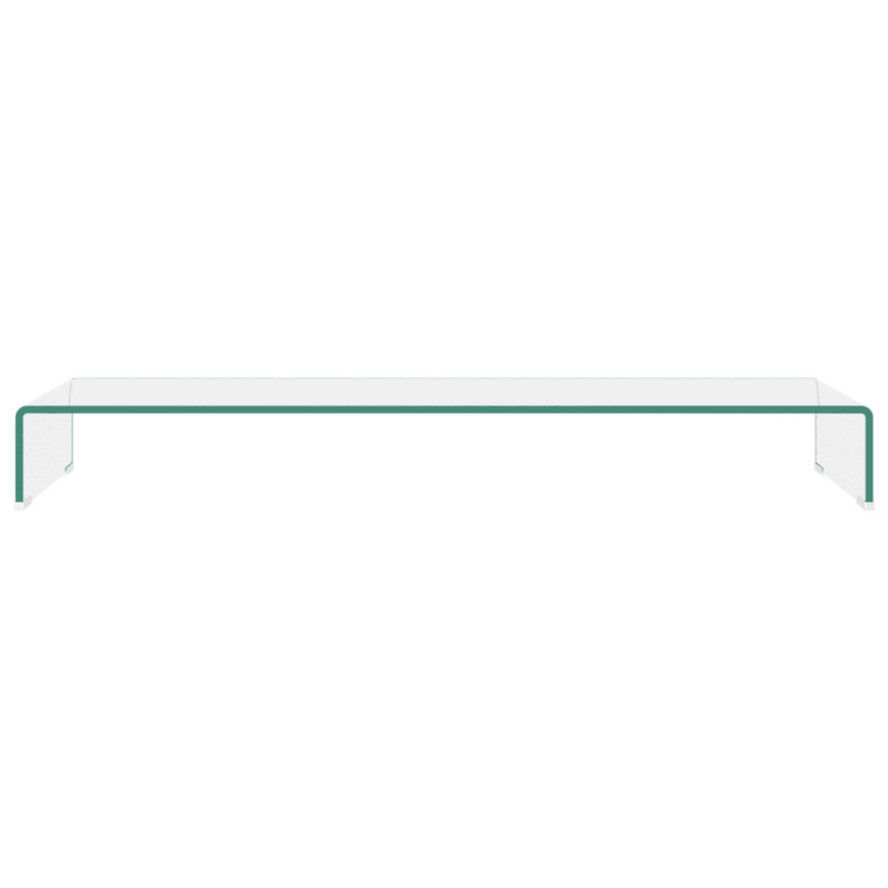 Wakeland TV Stand/Monitor Riser Glass, 110cm, Green