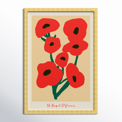 Modern Red Flower Bouquet by Oliver Gal