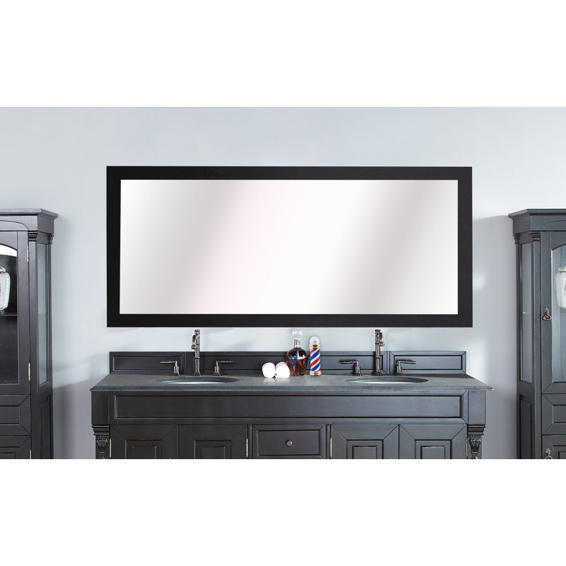 Miroir d'appoint Miami, Noir, 34 po, 65 po