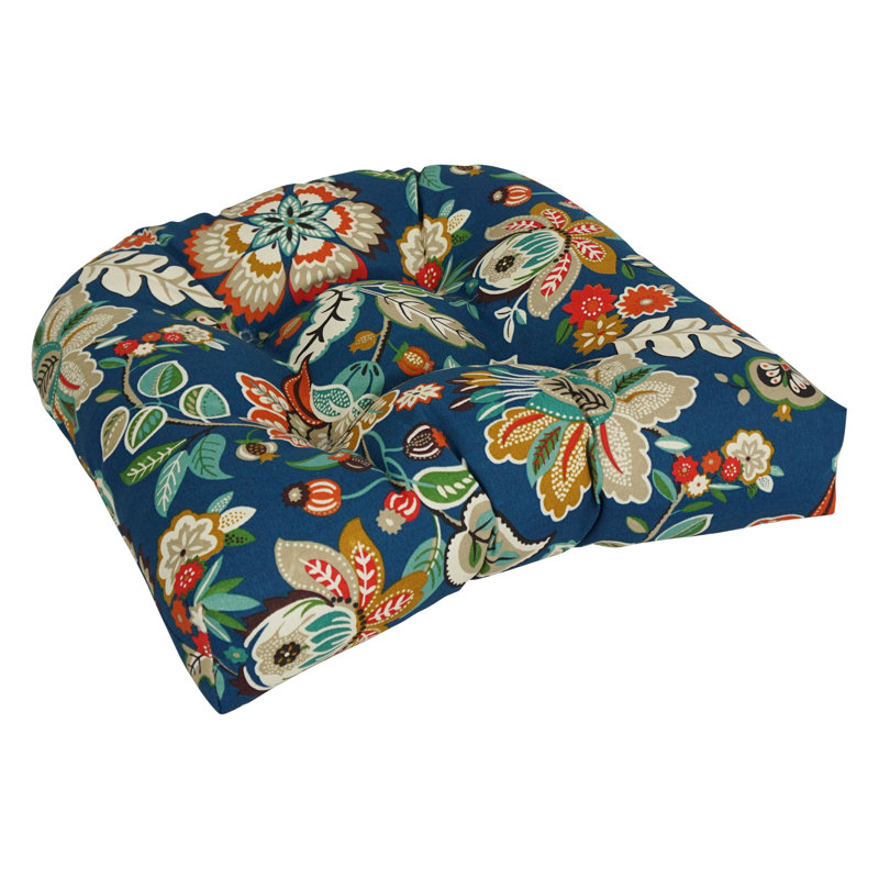 Outdoor 3.5'' Dining Chair Seat Cushion, Dark Blue