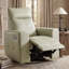 Fauteuil inclinable électrique en cuir véritable de 37,2 po de largeur avec pivot et planeur Weddel-1331944970