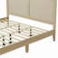 Lit plateforme en bois massif avec rotin