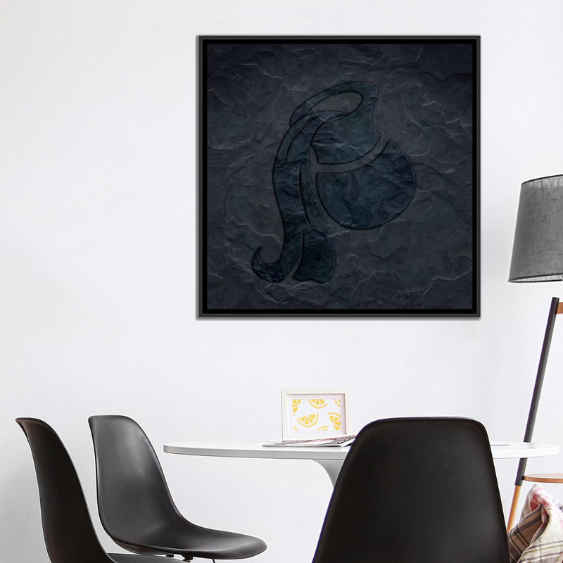 « flow like a river », impression sur toile tendue, H 26 po x l 26 po x P 1,5 po, Toile avec cadre noir, Pas de tapis