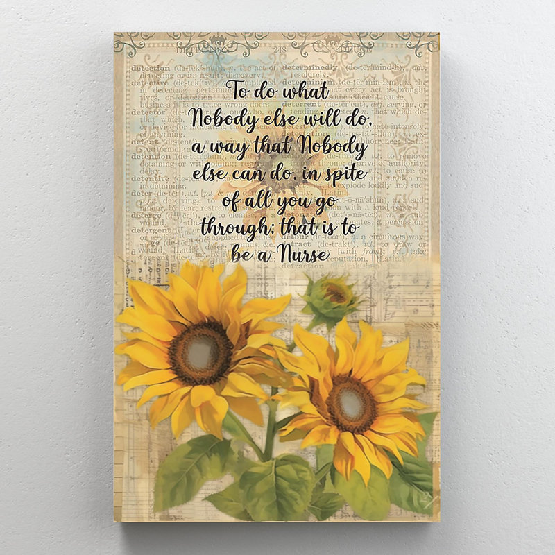 Aubreeana That Is To Be A Nurse - 1 pièce, impression sur toile tendue sur toile tendue, H 14 po x l 11 po x P 1,25 po