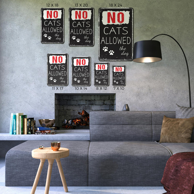 Signe en aluminium 10 po x 14 po, H 10 po x l 14 po x P 0,1 po, Blanc