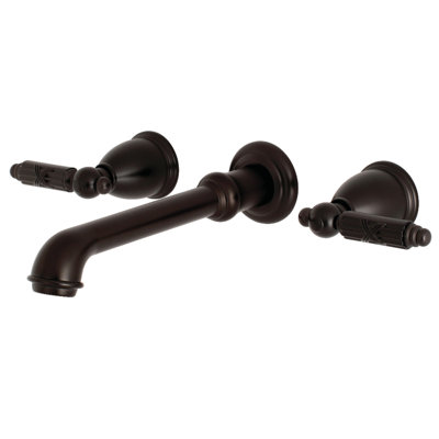 Kingston Brass Georgian Two-Handle 3-Hole Wall Mount Roman Tub Faucet