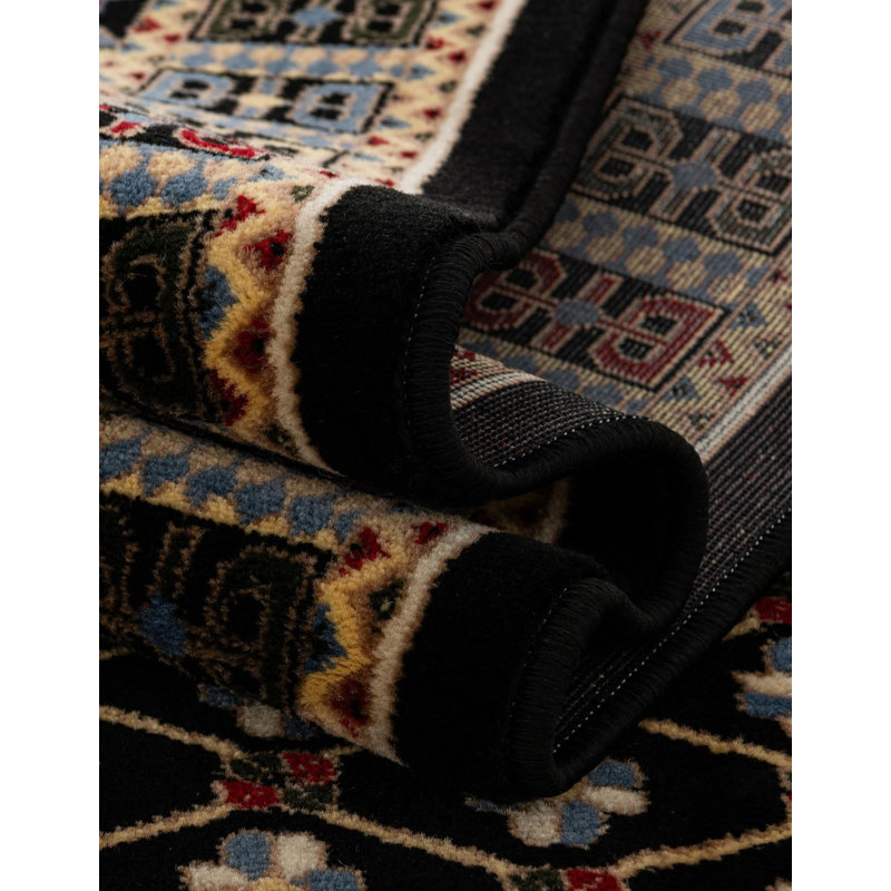 Tapis noir Aucun, Carré 6 pi 1 po