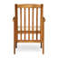 Chaise de salle à manger en bois 2 pièces avec coussins en mousse résistant aux intempéries - 2 pièces-1481943722