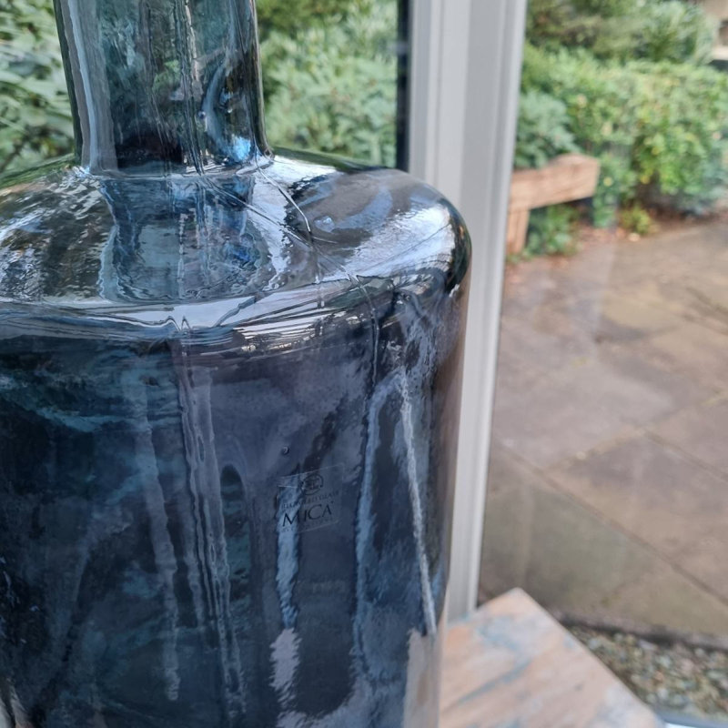 Brinley Glass Decorative Bottle, 75cm H x 25cm W x 25cm D