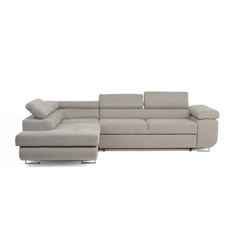 Flavius Corner Sofa Bed, Left Hand Facing, Taupe