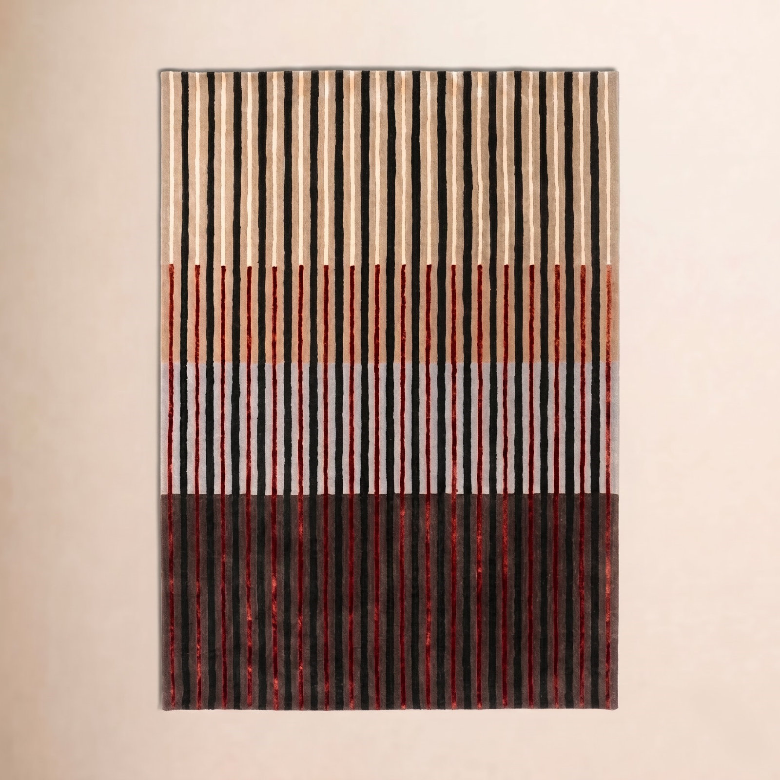 Decor Hand-Tufted Striped Rug, Rectangle 9' x 12'
