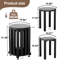 Ensemble de tabourets empilables en bois massif de 4 po avec base pivotante à 360 ° pour petits espaces-117457359