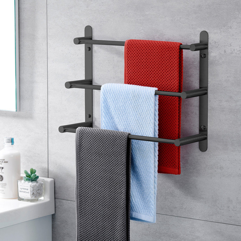 TOPCAN VANITY 23.6" Bathroom Wall Mounted Towel Rack SUS304 Stainless ...