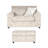 Oliwier Wide Wale Corduroy Cuddle Chair and Ottoman Set, Parchment-655324970