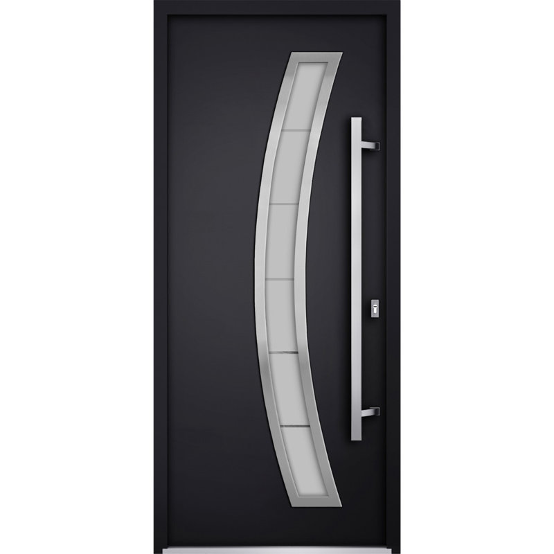 Deux portes d'entrée à l'avant, S'ouvre à droite vers l'intérieur, Noir