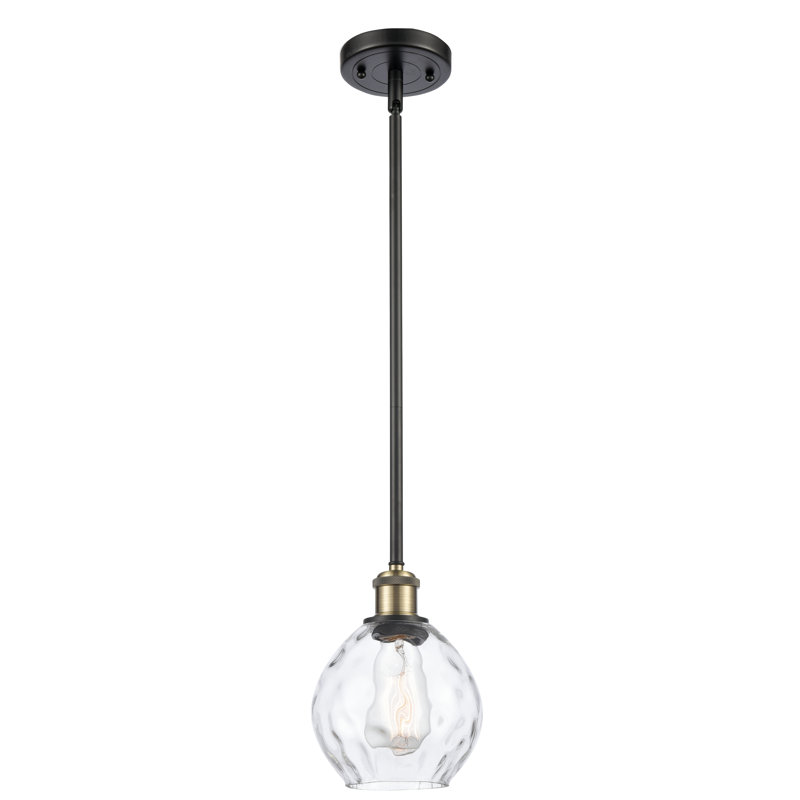 Jaron 1 - Light Single Pendant, Black Antique Brass, 60 Watt Vintage Incandescent Bulb