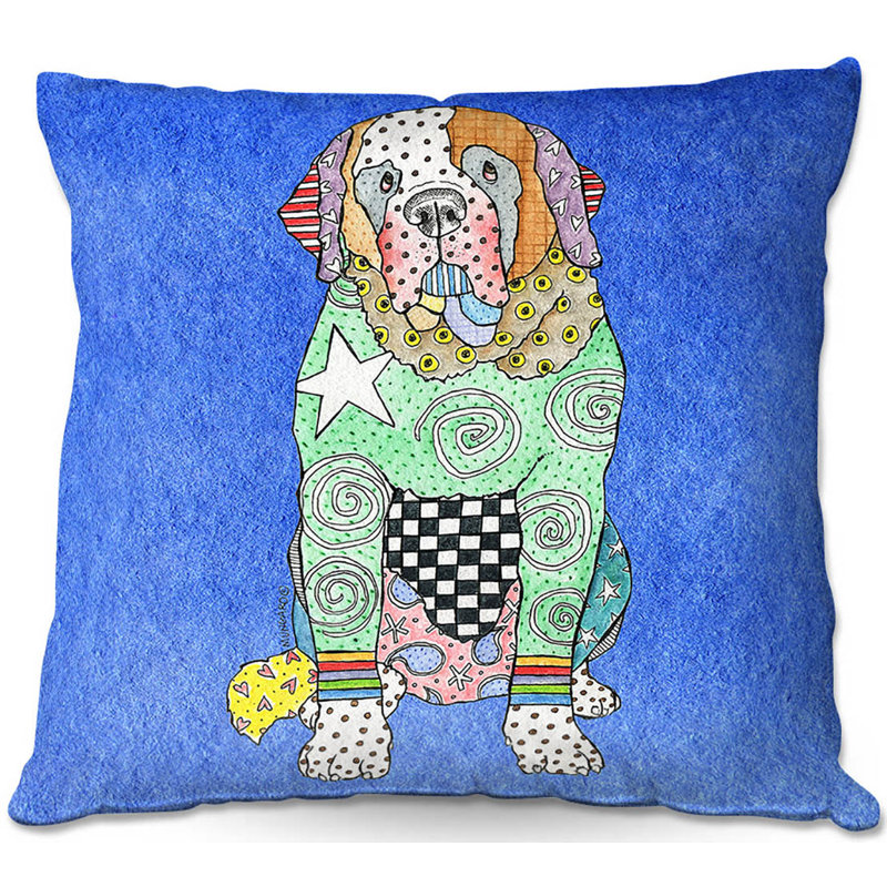  Coussin Couch Saint Bernard, 18 po x 18 po, Turquoise