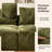 Boneless 118"u Shape Modular Sectional Sofa, Compressed Sectional Sofa Modern Minimalist Style Corduroy Couch, Sleeper Sofa For Living Room, Bedroom, Comfy Compressed Sofa Couch Space-efficient Design Right Green-701279341-701279331