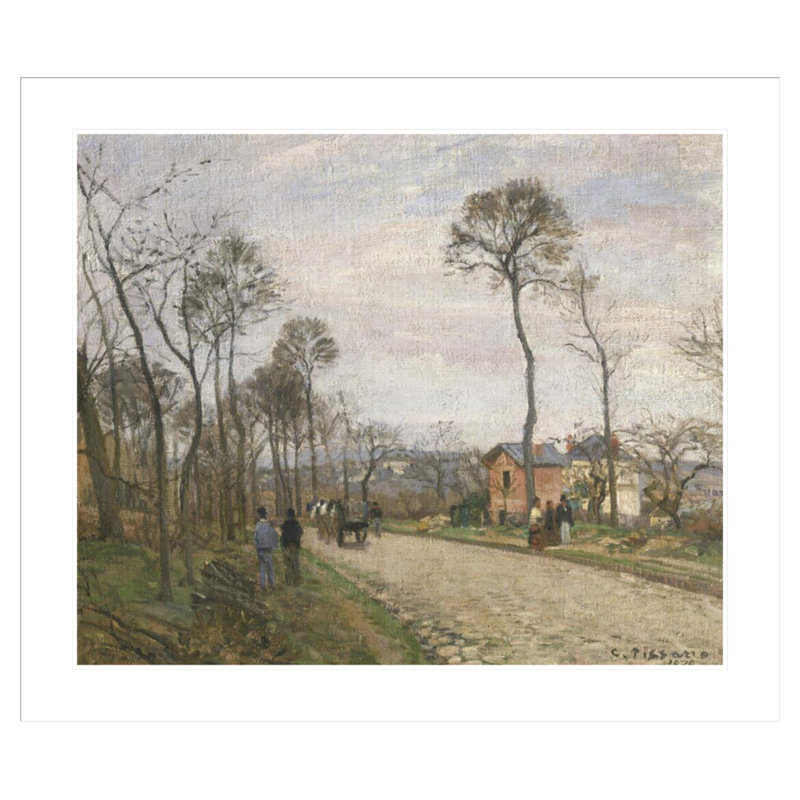 «The Road from Louveciennes» par Camille Pissarro, impression giclée sur cadre, H 33,5 po x l 39,13 po