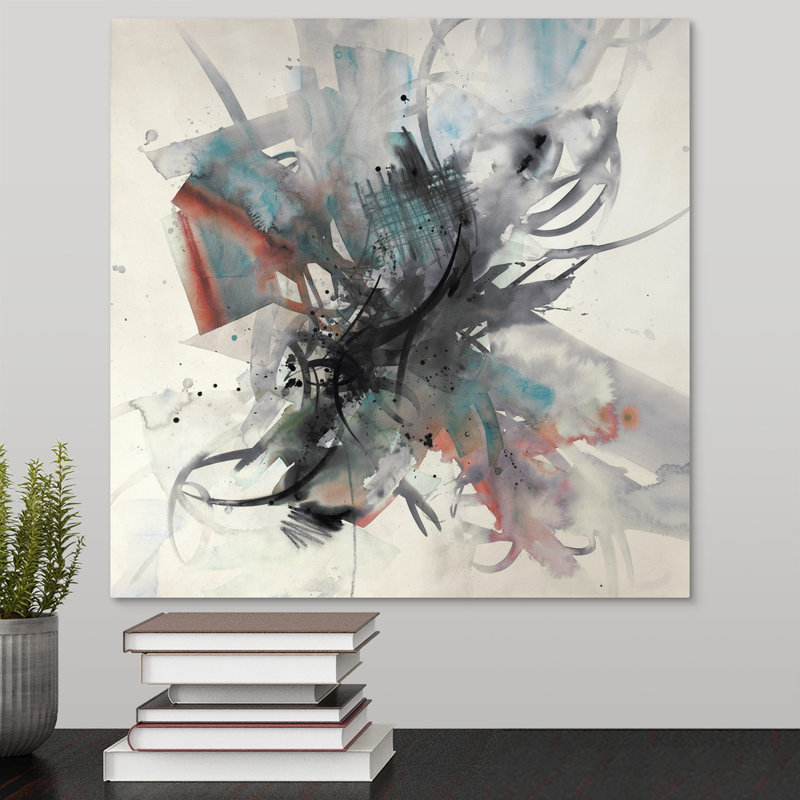 « spring élingue iii », peinture sur toile, H 16 po x l 16 po x P 1,25 po, Toile tendue
