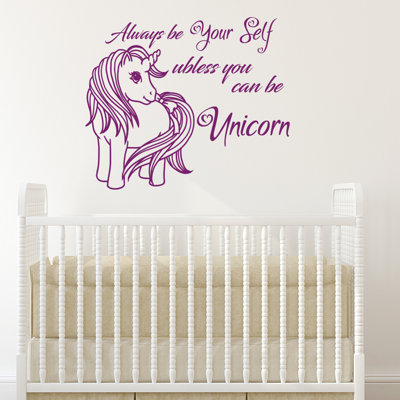 Décalcomanie murale chambre de bébé licorne