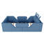 Lit plateforme tapissier simple avec coussin en lapin, lit tapissier pour enfants avec rails latéraux amovibles, bleu-792886783