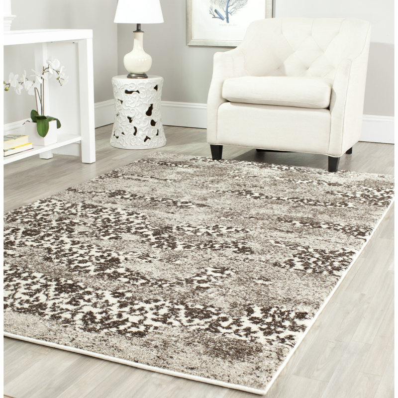 Davila Retro Performance Abstract Rug, Rectangle 4' x 6'