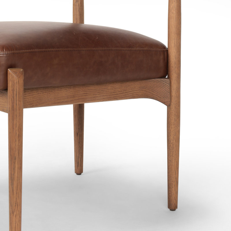 Jazelle Dining Chair-Taupe Shearling, Havana Brown Polyester