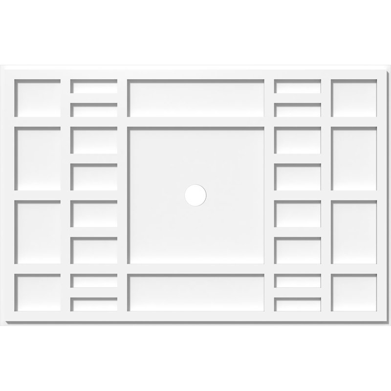 Médaillon de plafond 36 po x l 36 po x H 24 po x P 2 po x P 12 1/2 po x P 1 po Beaux, H 1 po x l 36 po x P 24 po