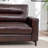 83‘’ Wide Genuine Leather Sofa With Square Arms-400640437
